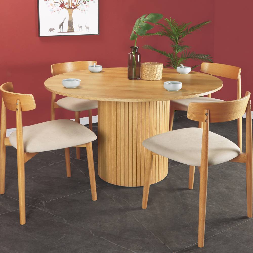 Runder Tisch in Eiche Holzoptik - Barnetta