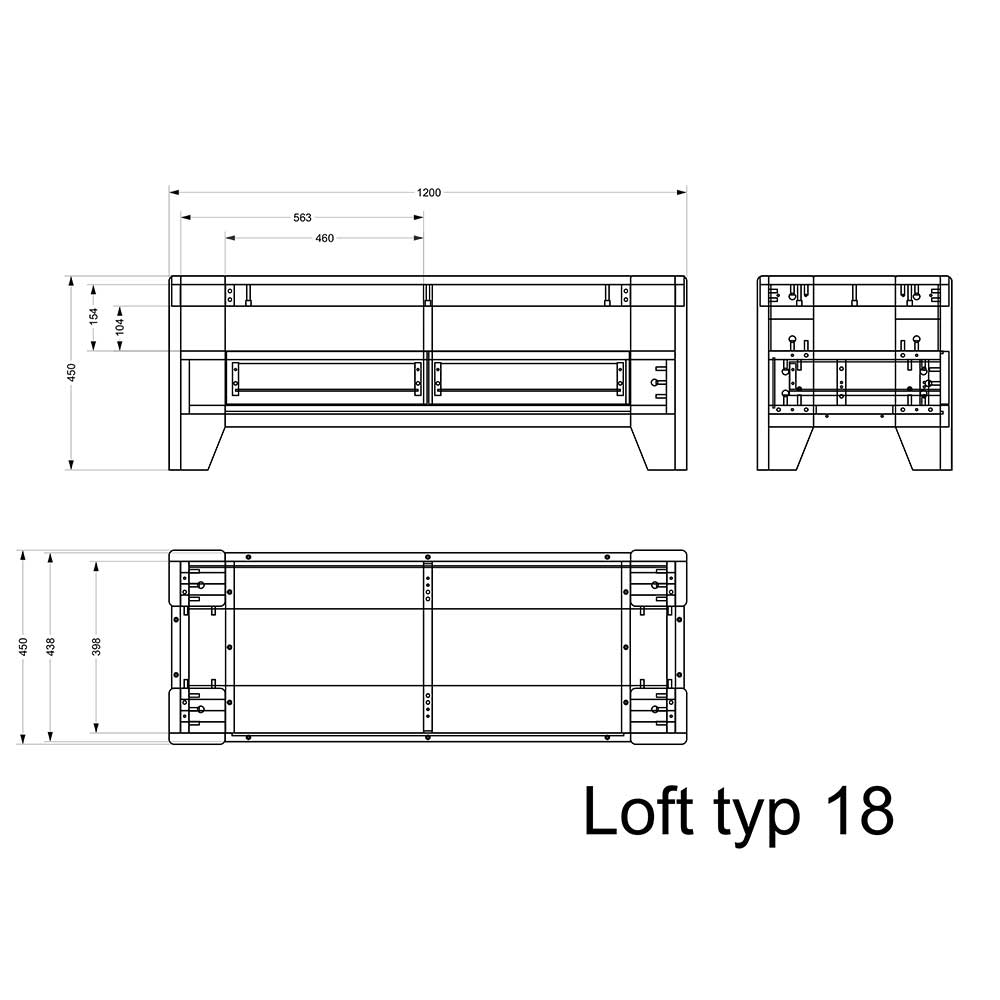 Wildeiche TV Lowboard mit zwei Schubladen - Miarizia