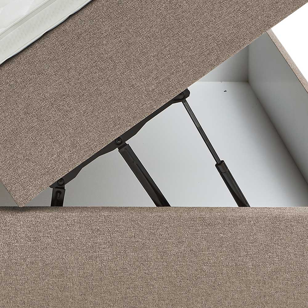 H2 Stauraum Boxbett in Hellbraun - Bestern