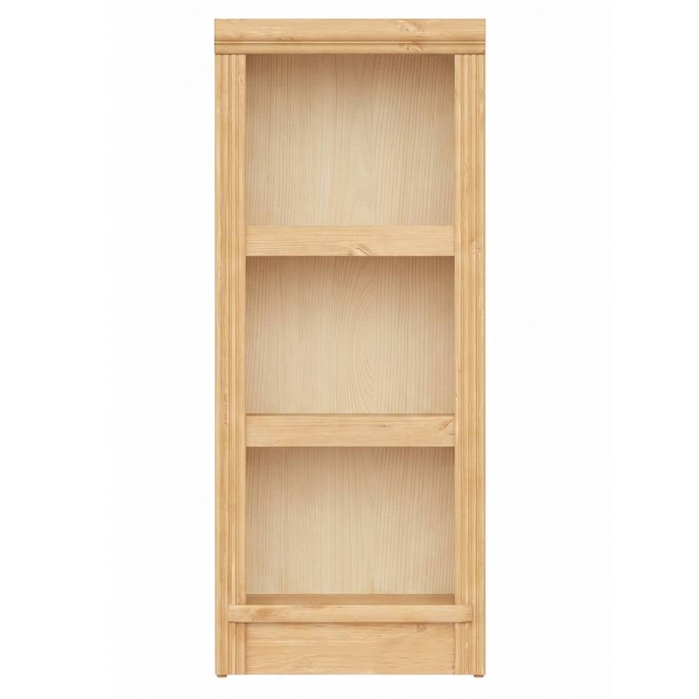 Hohes Bücherregal aus Kiefer Natur mit drei offenen Fächern – Snog