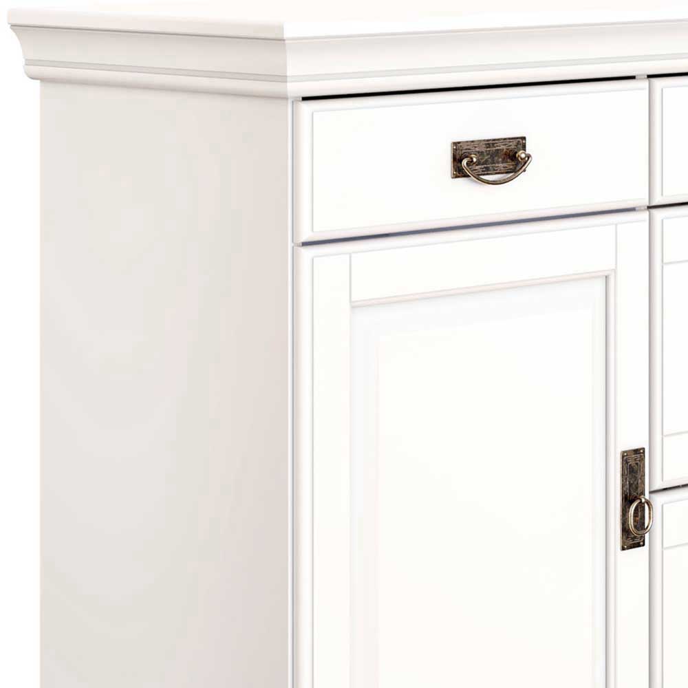 180x84x40 Weißes Sideboard - Landhaus modern - Akbelev
