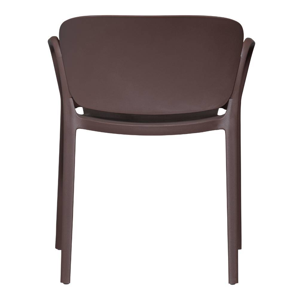 Moderner brauner Outdoor-Armlehnstuhl mit ergonomischer Rückenlehne – Dalfonso