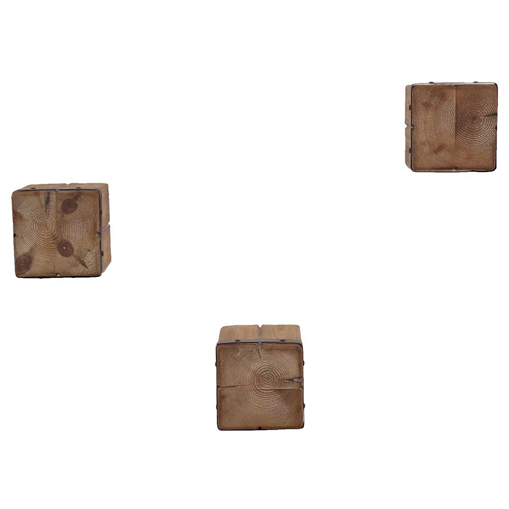 Design Wandablagen Set aus Tanne Natur - Indyron (dreiteilig)