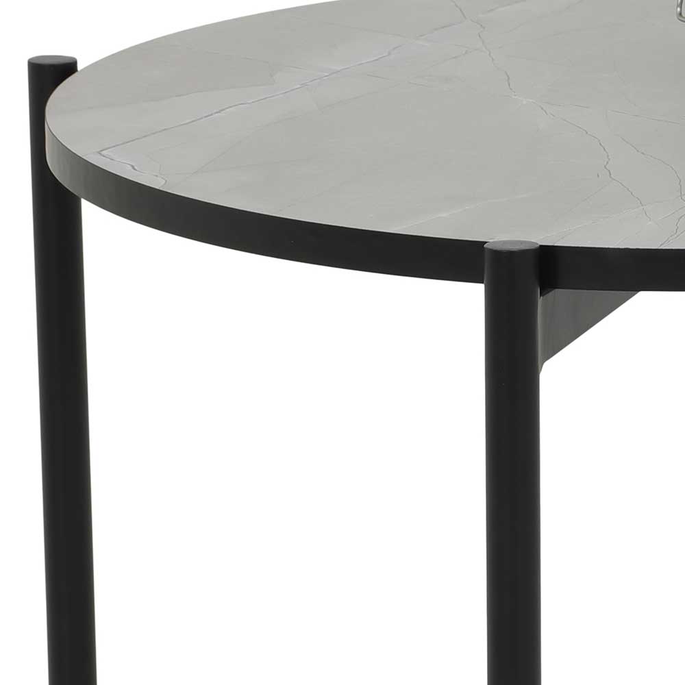 Runder Couchtisch in Marmor-Optik - Ronny