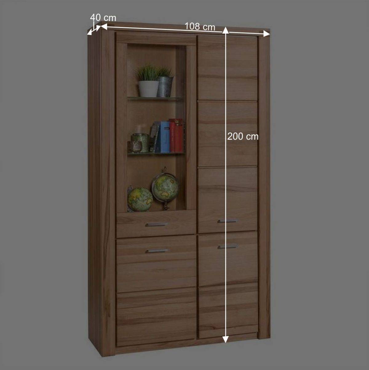 Stauraum Anbauwand aus Holz - Uhelia (vierteilig)
