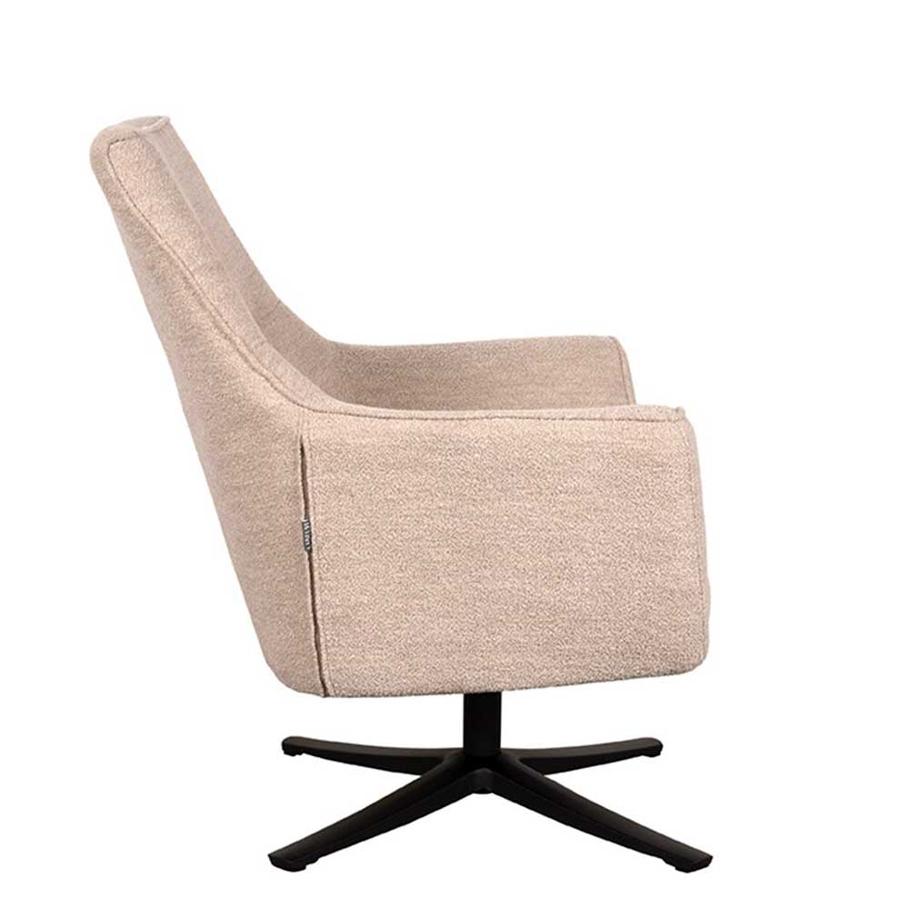 Drehbarer Sessel in Beigegrau Boucle - Gideon