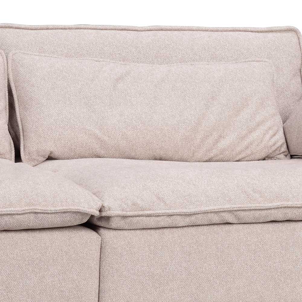 XL Dreisitzer Sofa in Beige Webstoff - Praia