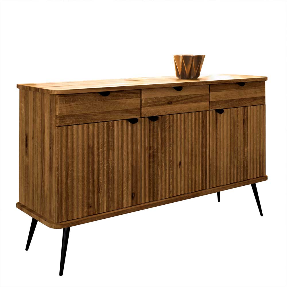 144x87x46 Moderne Anrichte aus Massivholz & Stahl - Casarius