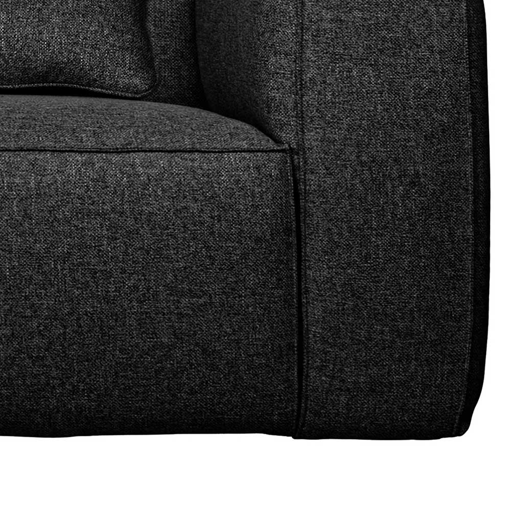 246x73x96 3,5er Couch in Dunkelgrau Stoff - Bondoville