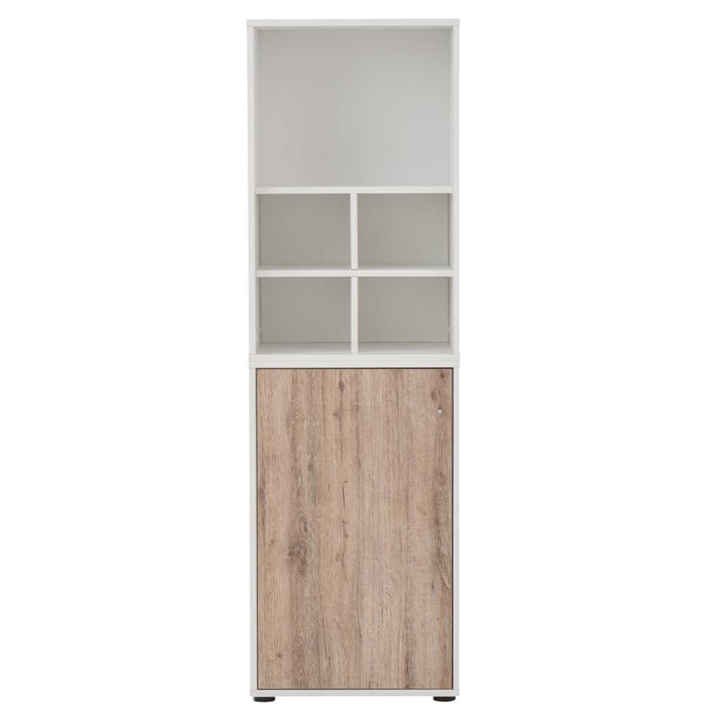 51x168x41 Büro Aktenregal Schrank zweifarbig - Laganzo