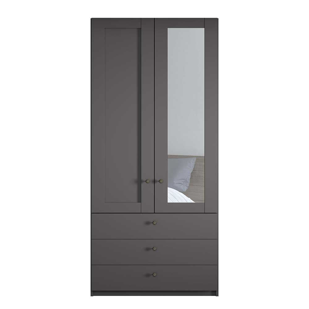 Schlafzimmer Kleiderschrank in Dunkelgrau - Mataram