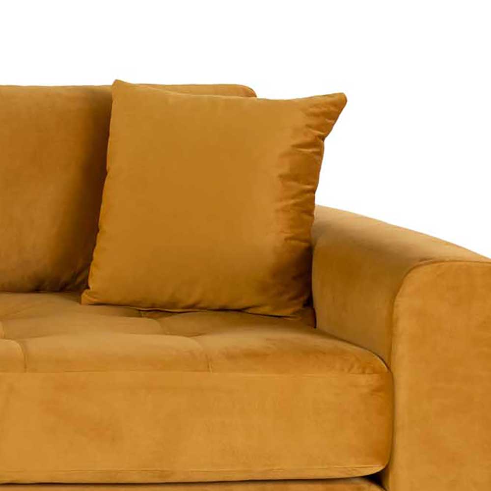 2,5 Sofa in Gelb Samt - Plural