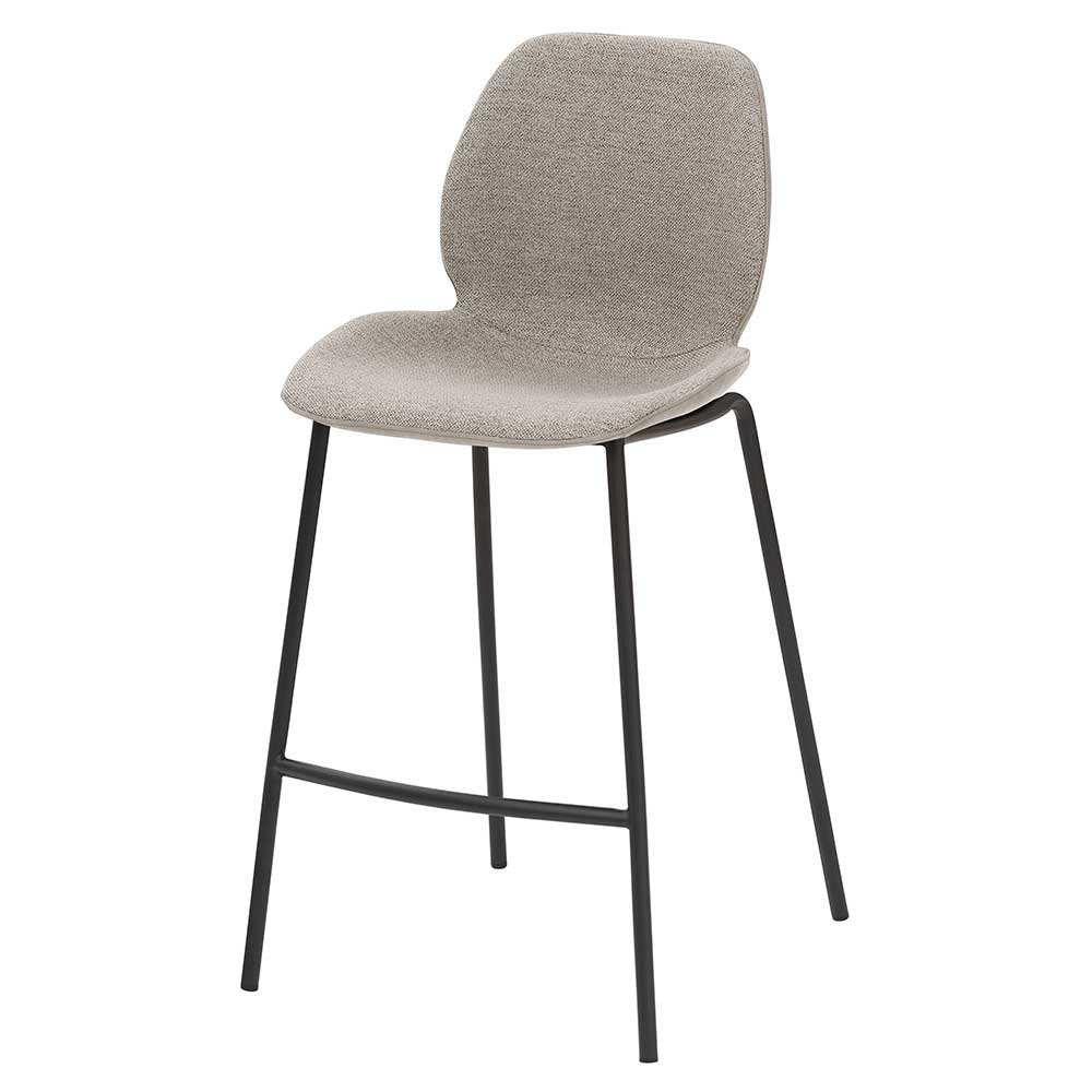 Bar Stuhl in Grau & Schwarz - Cressedia