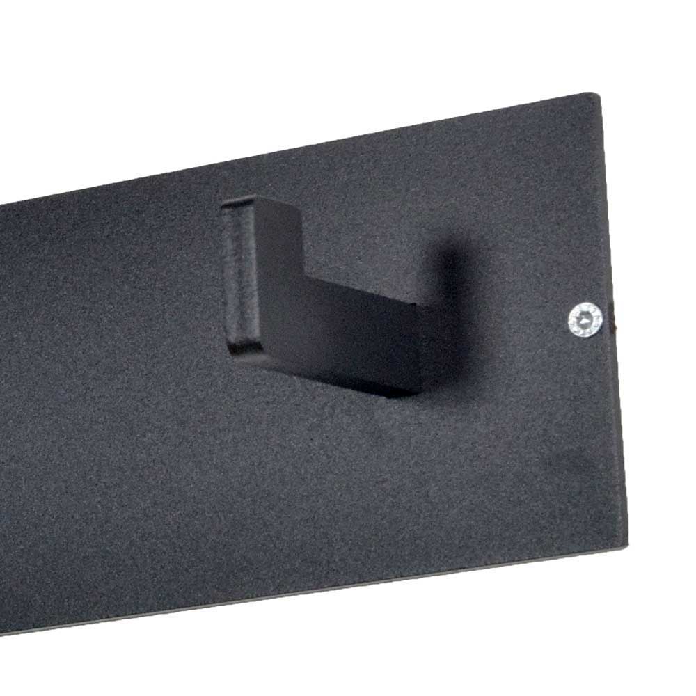 Stahl Garderobe Hakenleiste in Schwarz - Sefino
