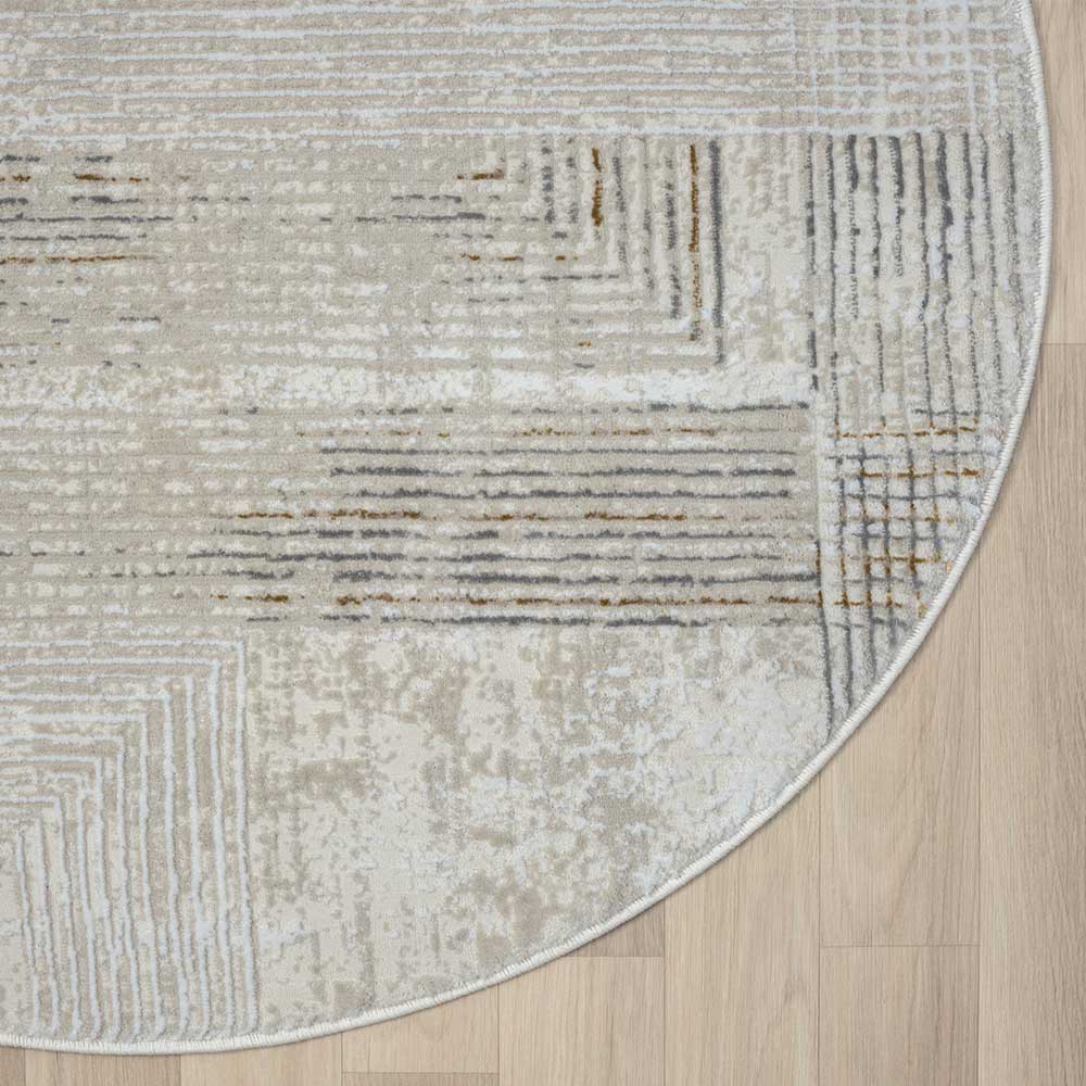Kurzflor Teppich in Rund 120cm - Elixar