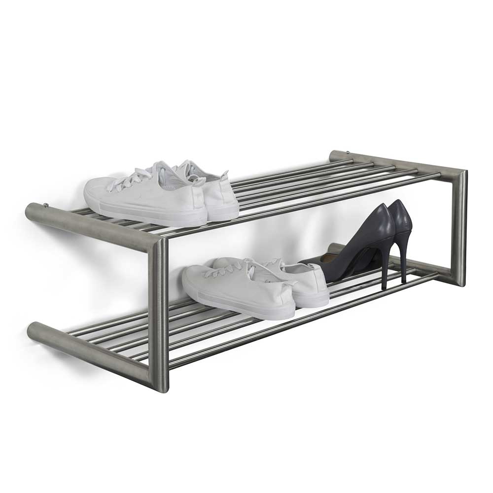 Schuhregal für die Wandmontage aus Edelstahl - Sipano