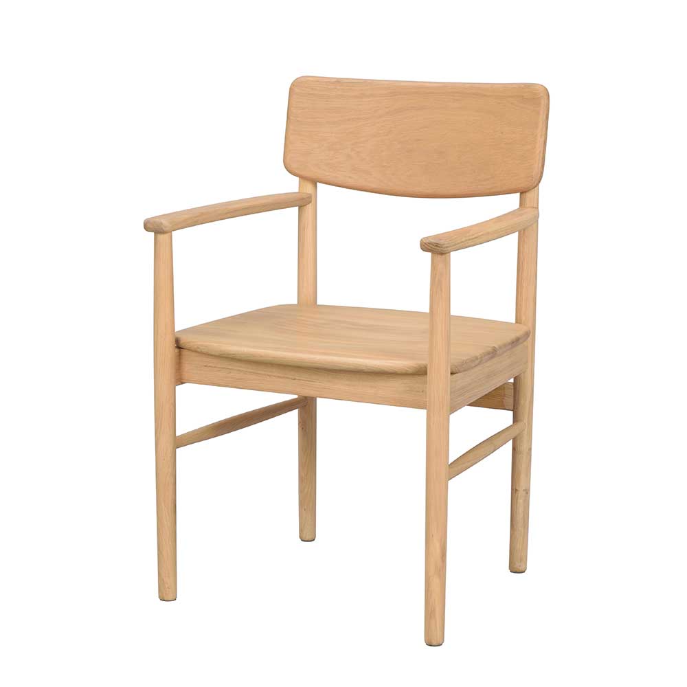 Retro Massivholzstuhl mit Armlehnen - Clarford