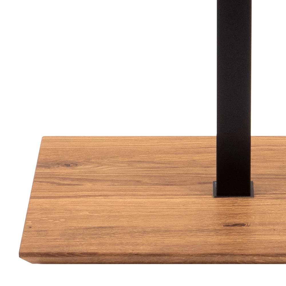 90x60 Rauchglas Couchtisch auf Säulengestell - Sagavi
