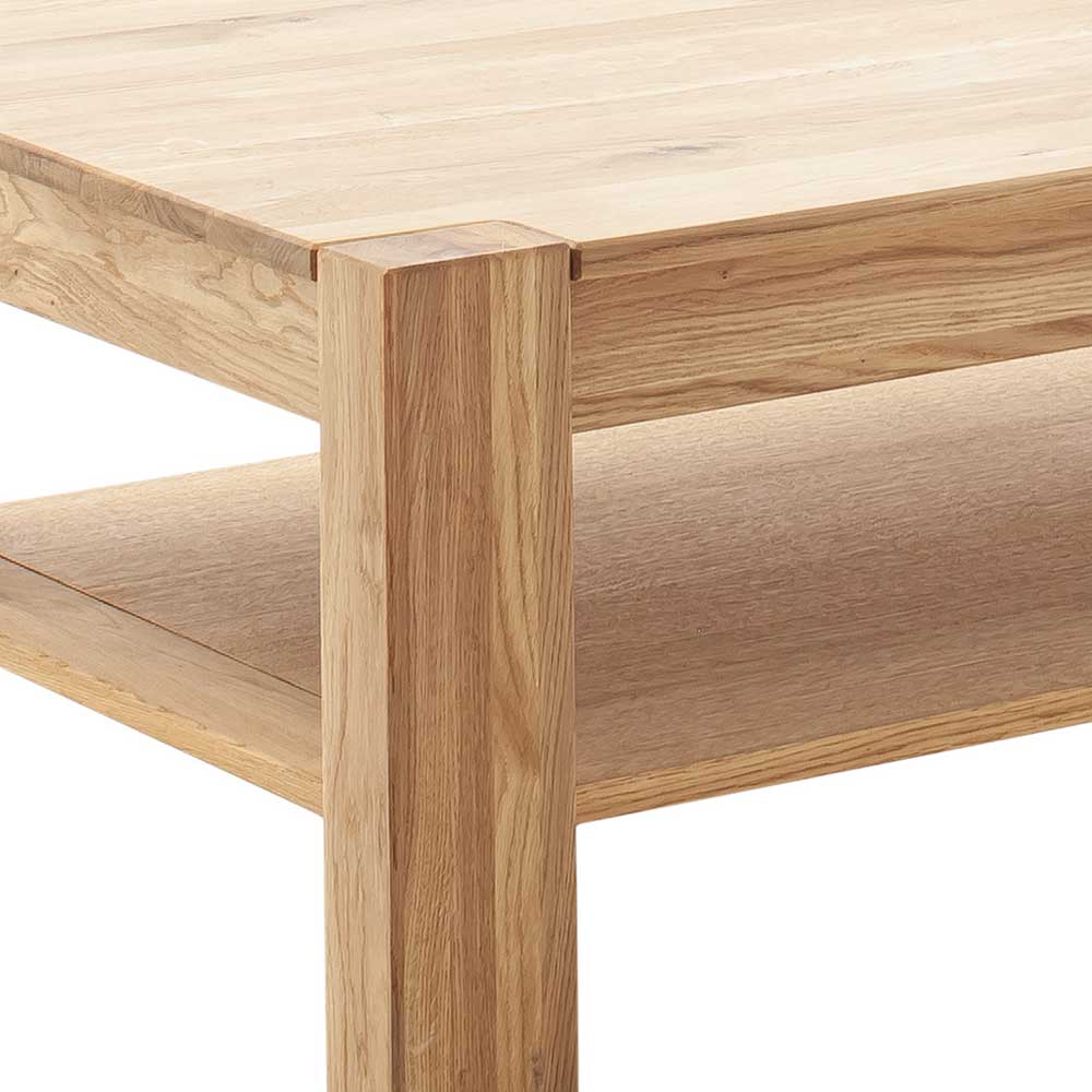 Wildeiche Couchtisch teilmassiv - Sophia