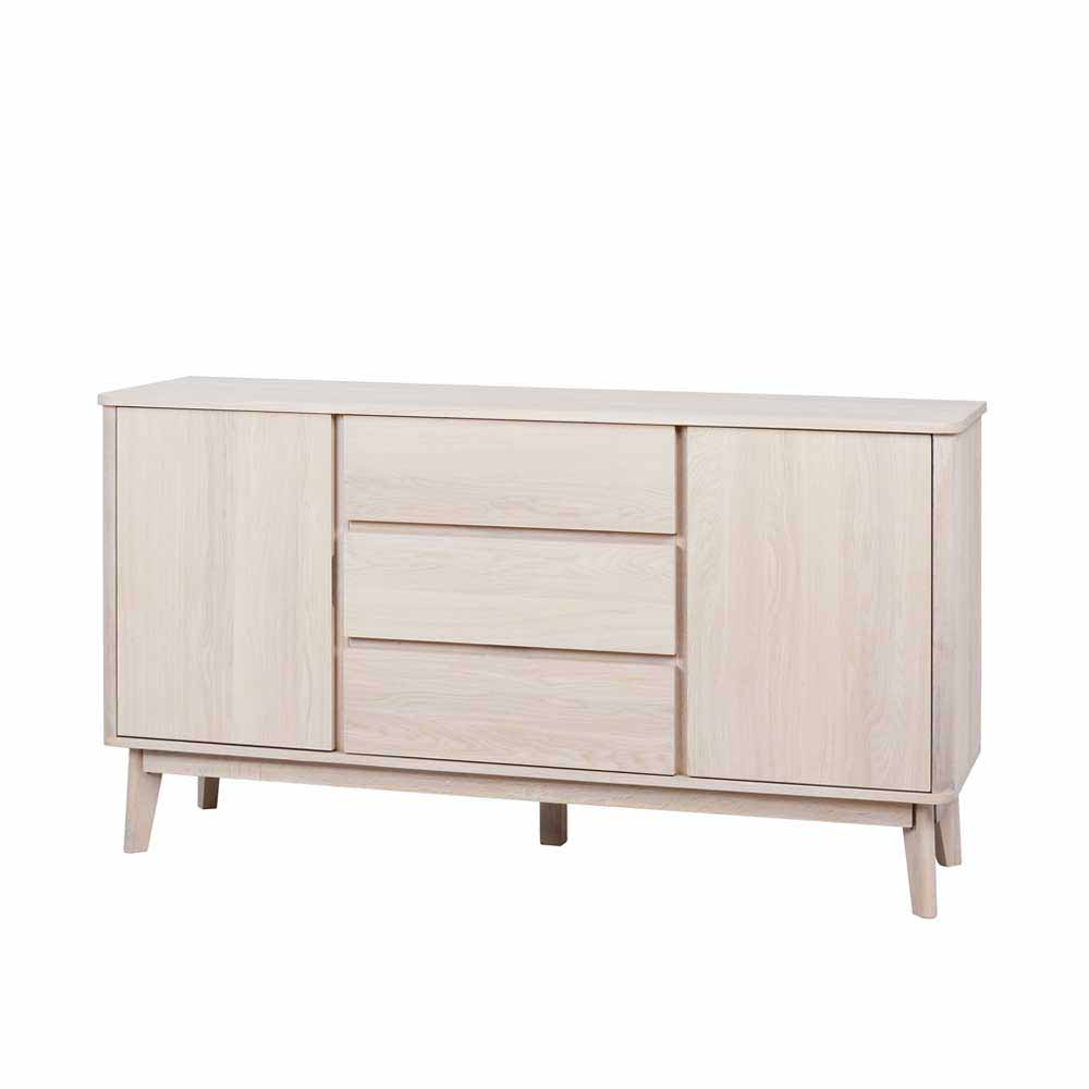 152 cm breites Sideboard in White Wash - Navassa
