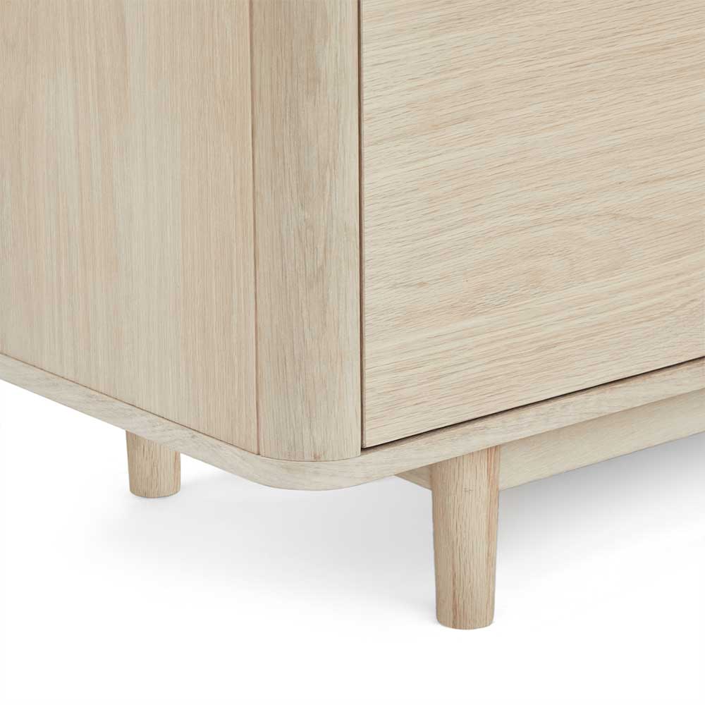 Scandi Chic TV Lowboard in Eiche Weiß - Rosanna