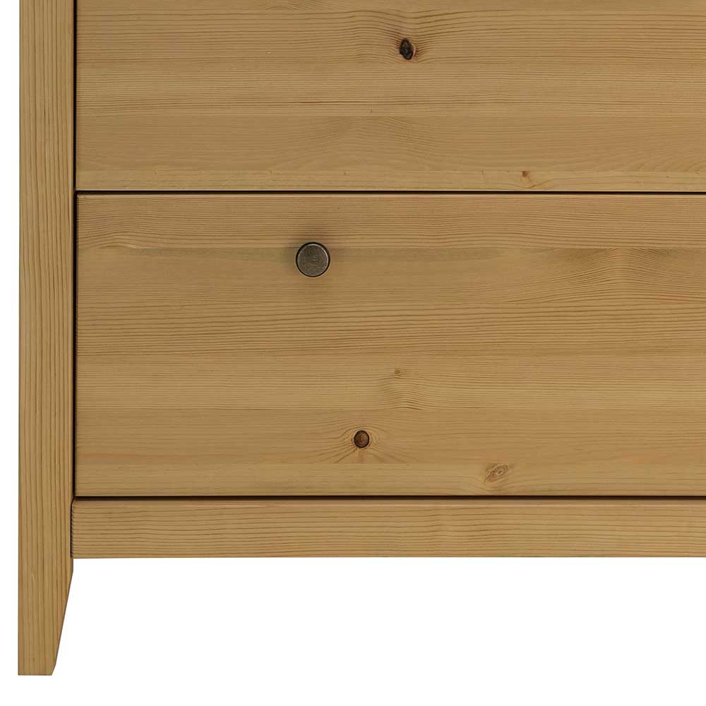 Holzkommode aus geölter Kiefer mit Schublade und Metallgriff – Precio