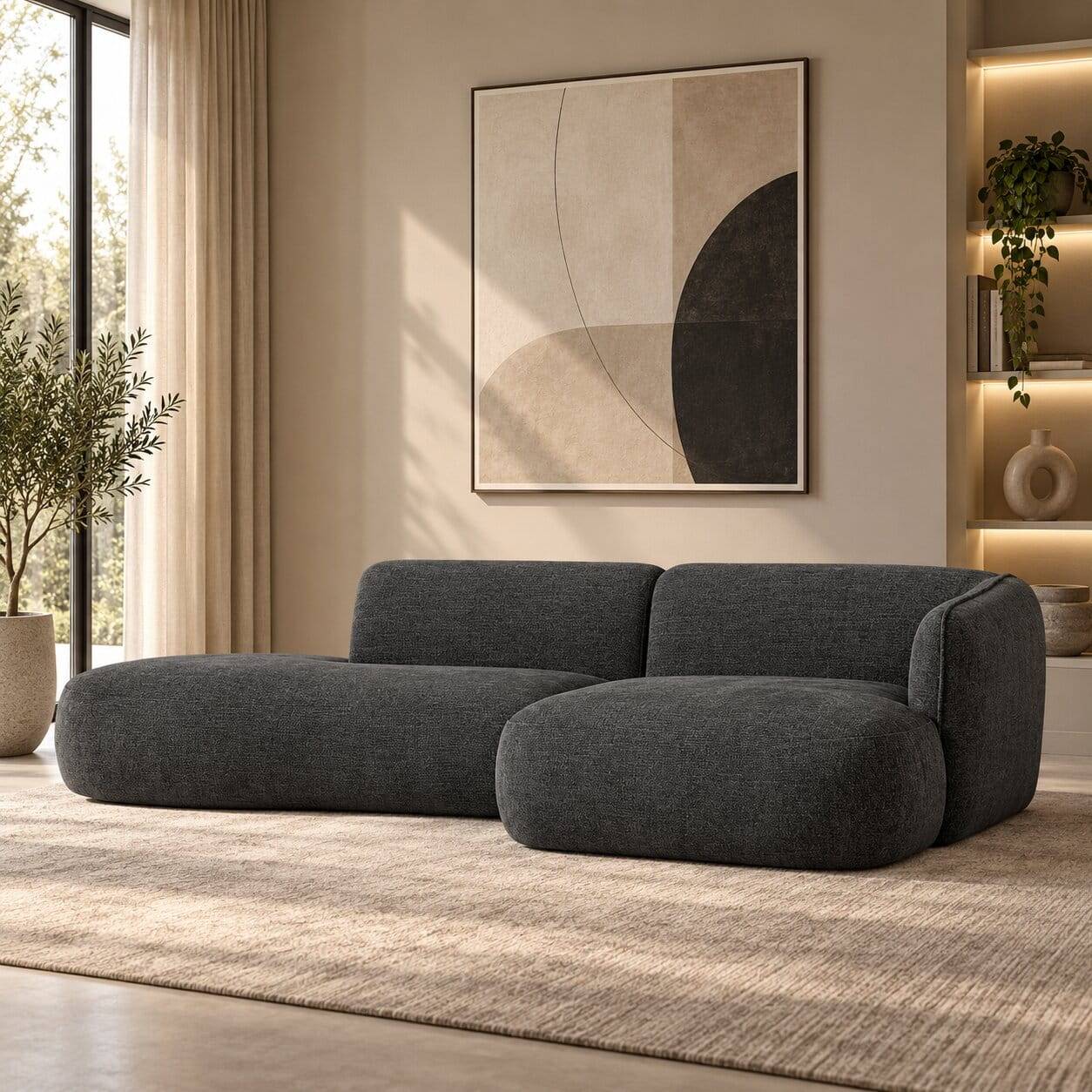 Wohnzimmer Polsterecke in Grau - Yopal