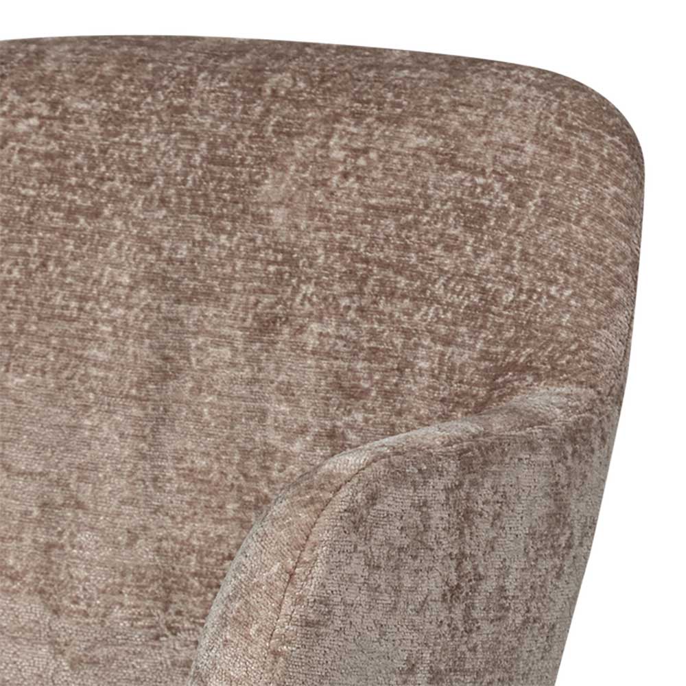 Chenille Schreibtischstuhl in Taupe - Vorius