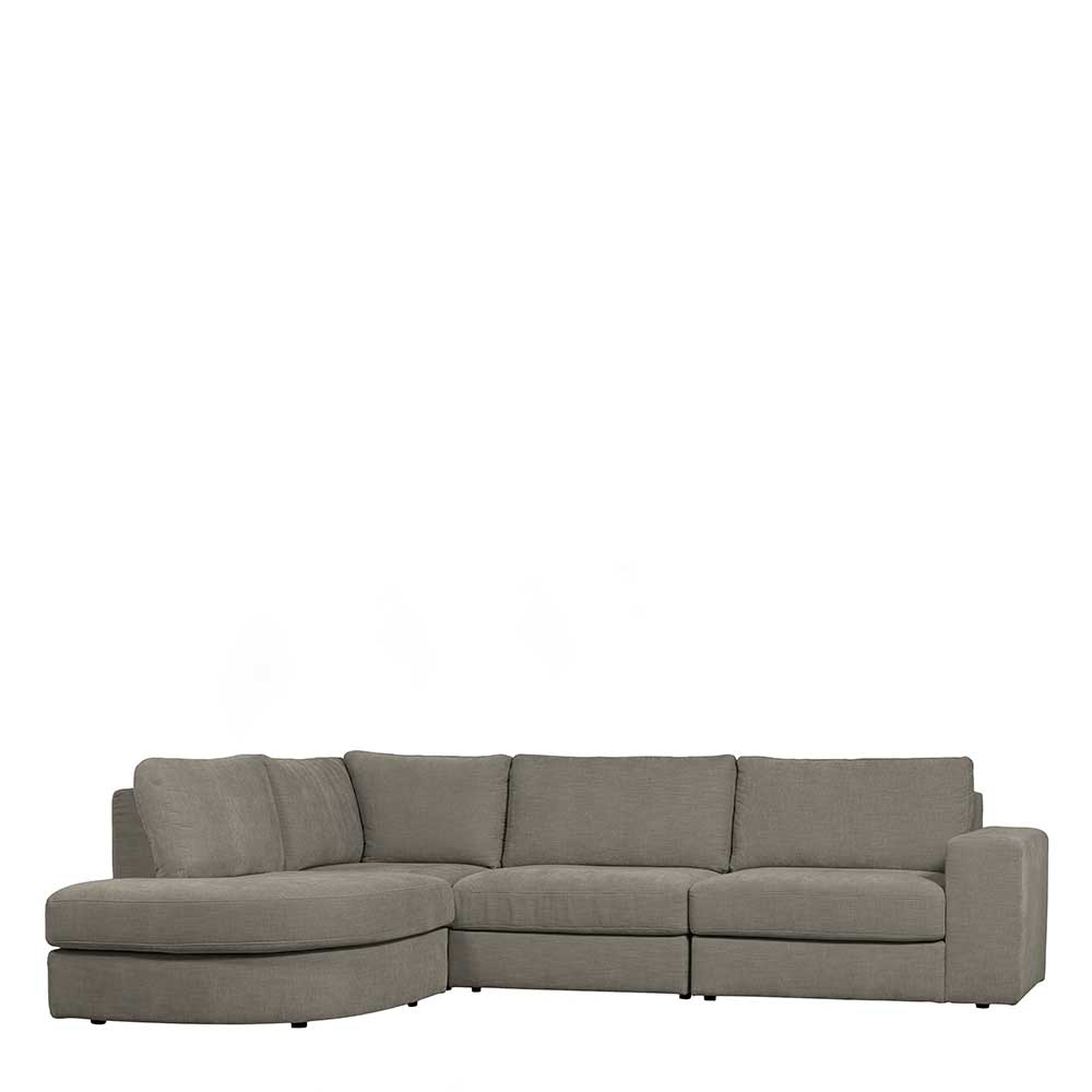 Sofaecke in Grau Stoffbezug - Gregg