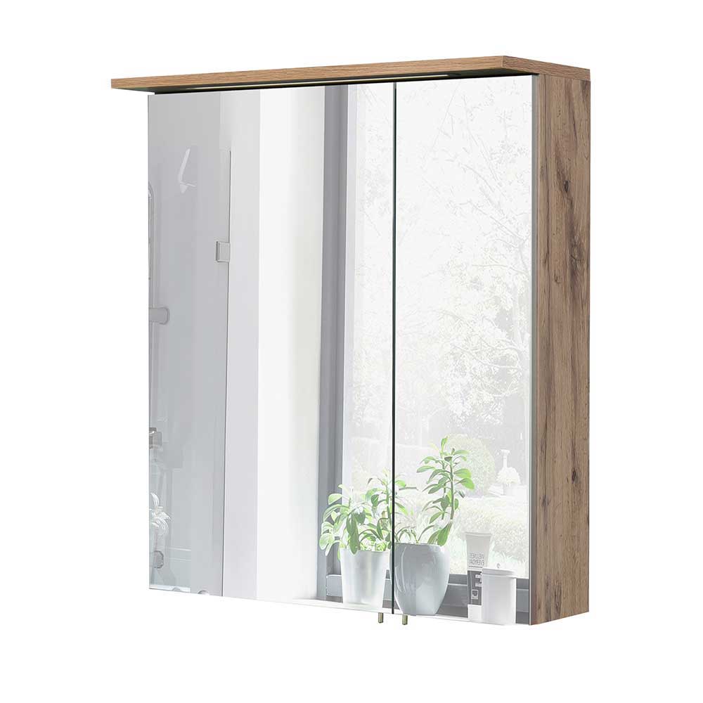 60x72 Badezimmer Spiegelschrank mit LED - Iskro