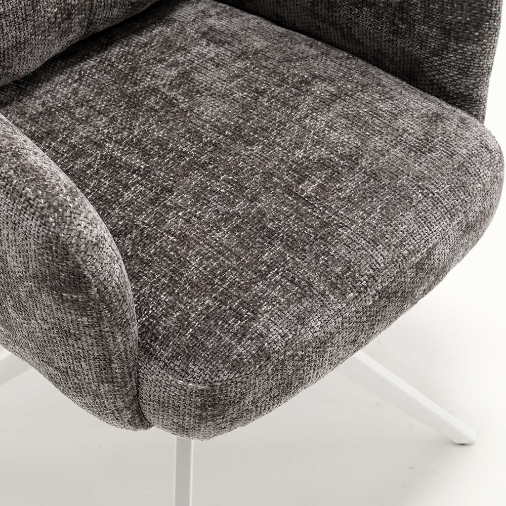 Tischsessel in Anthrazit und Weiß - Vara (2er Set)