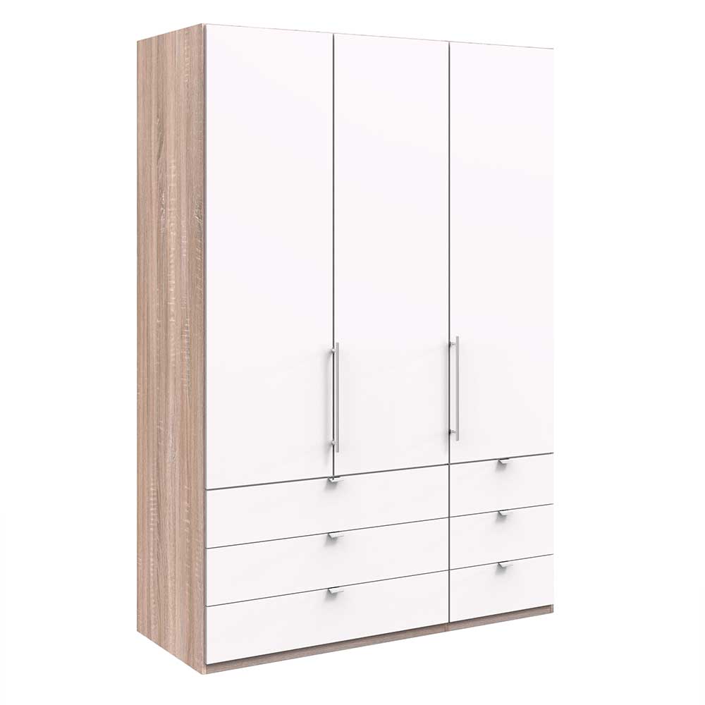 Kleiderschrank mit 150cm Breite in Weiß - Vaclyn