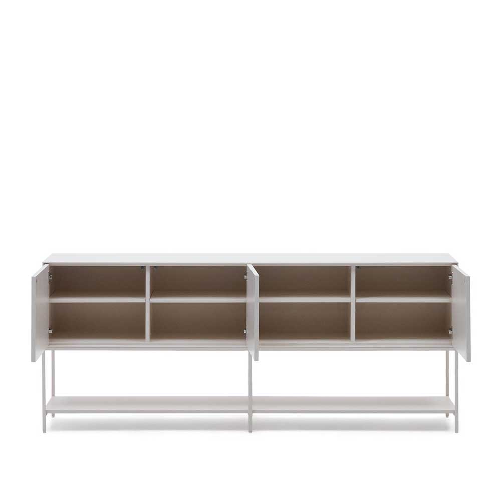 Weißes Sideboard in halboffenem Design - Dresconio