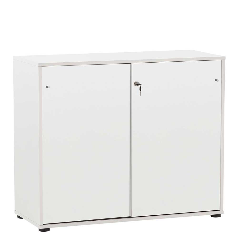 Weißer Aktenschrank mit sieben Fächern - Empire