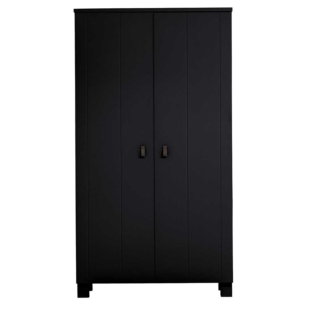Schwarzer Kleiderschrank aus Massivholz - Florida