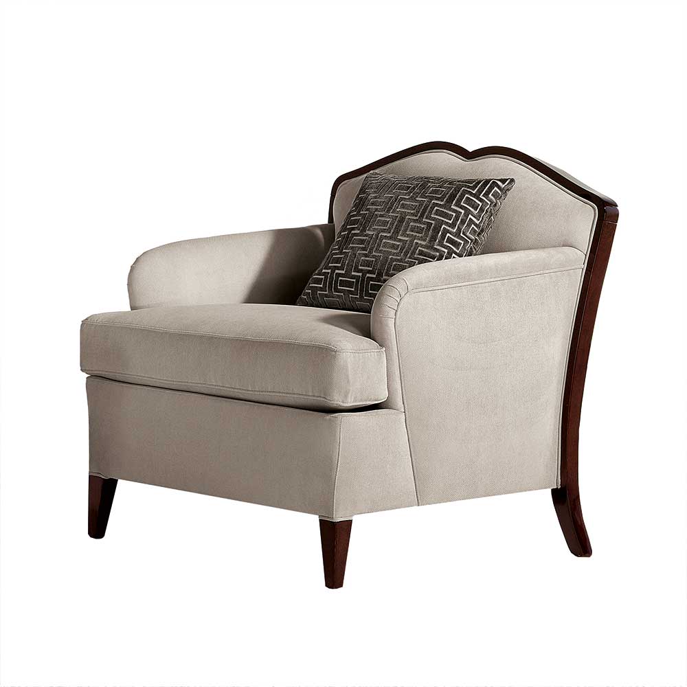 Wohnzimmer Sessel in Beige und Dunkelbraun - Freedoms
