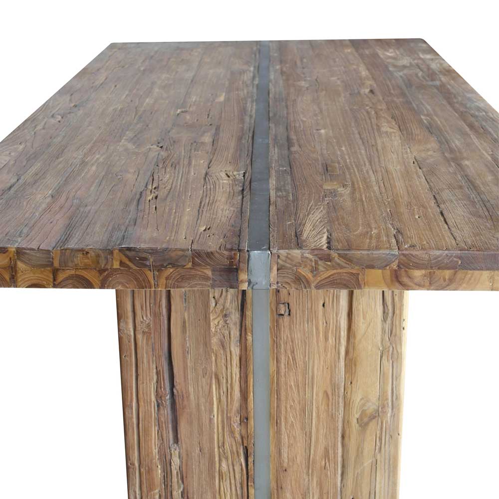 Uriger Esstisch aus Recyclingholz Teak - Etrova