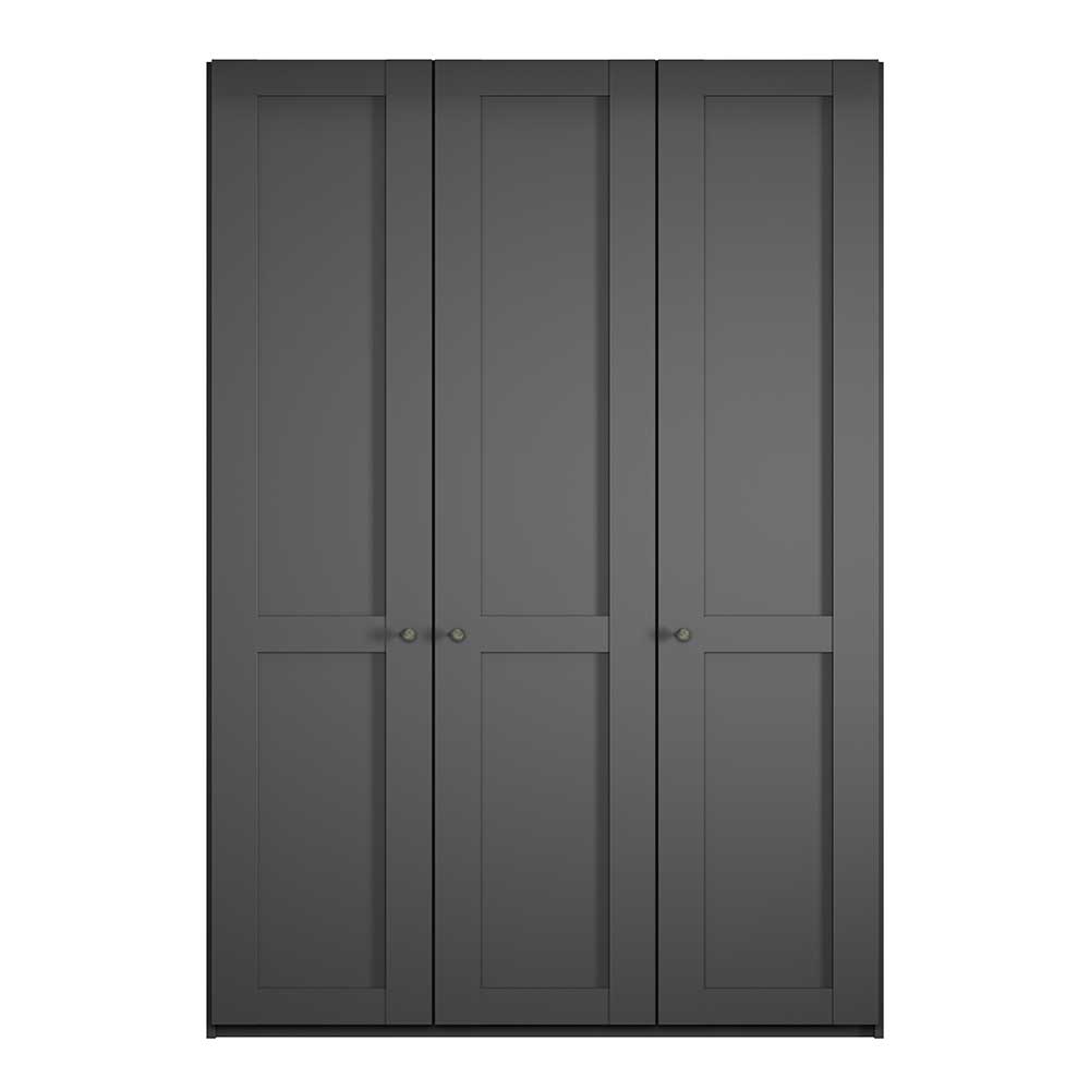 Kleiderschrank 3-türig mit Metallgriffen - Mataram