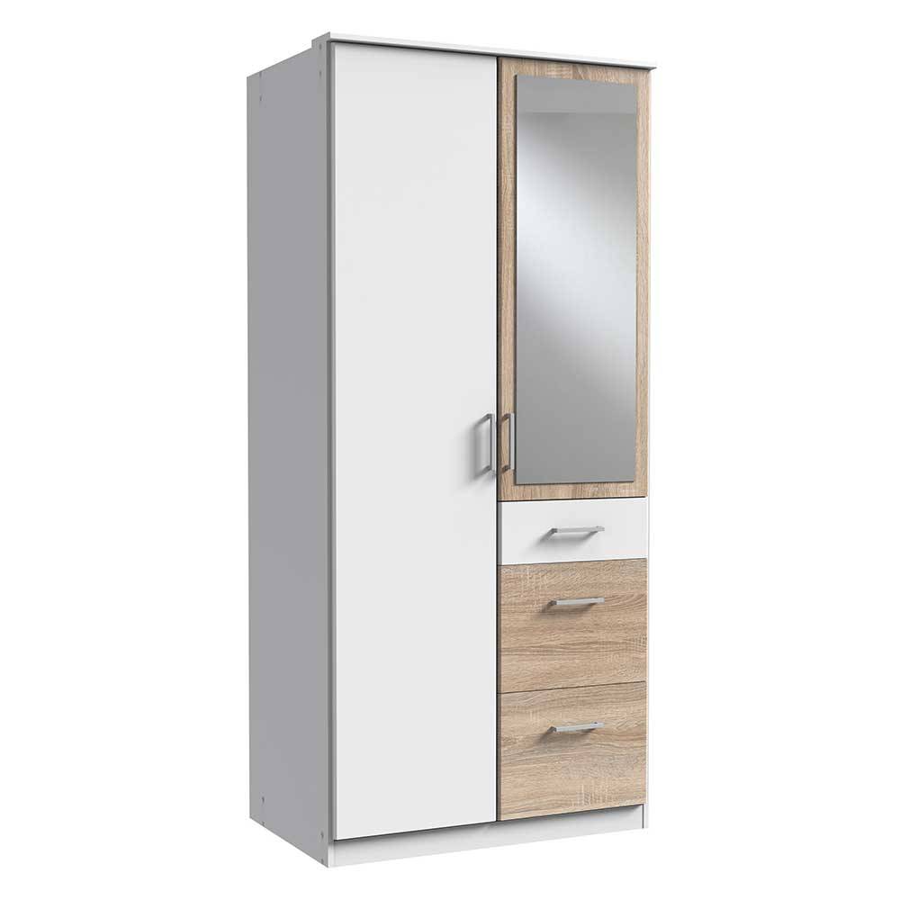Kombi Kleiderschrank mit Türen & Schubladen - Magdelan