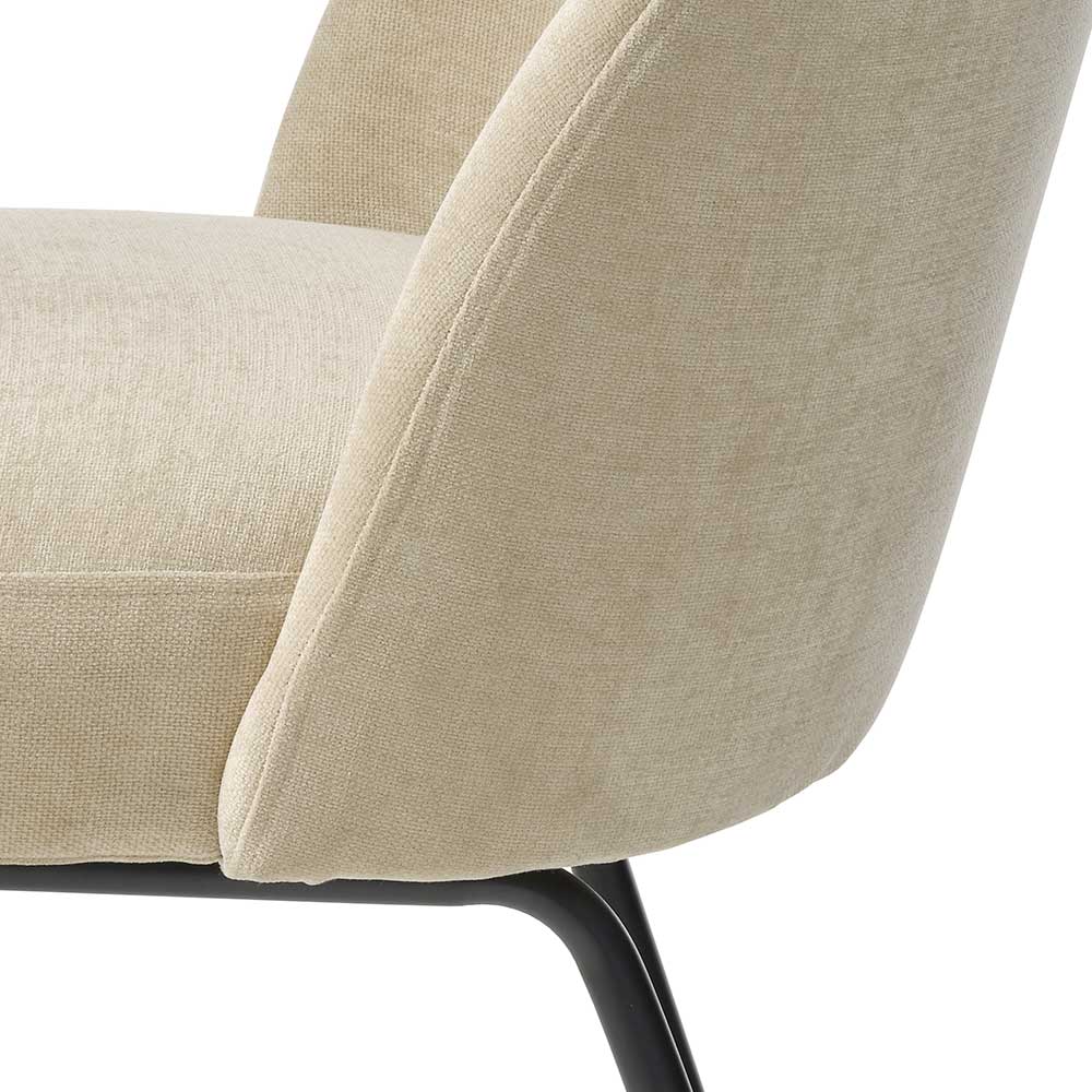 Küchenstuhl in Beige Chenille - Nora (2er Set)