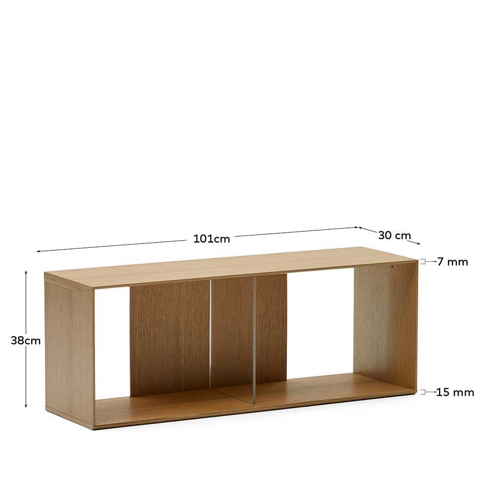 Kombinierbare Regal-Module in Eiche - Hero (sechsteilig)