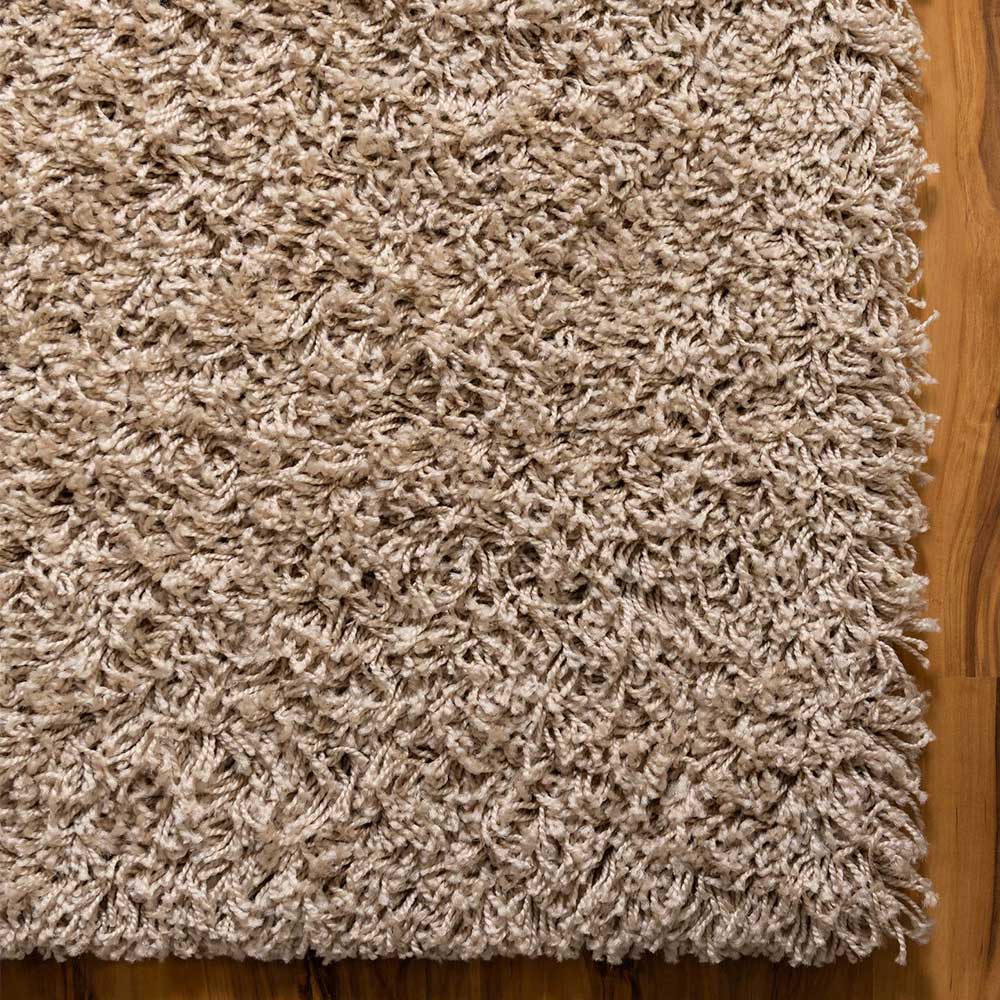 Graubrauner Teppich mit Hochflor - Liv
