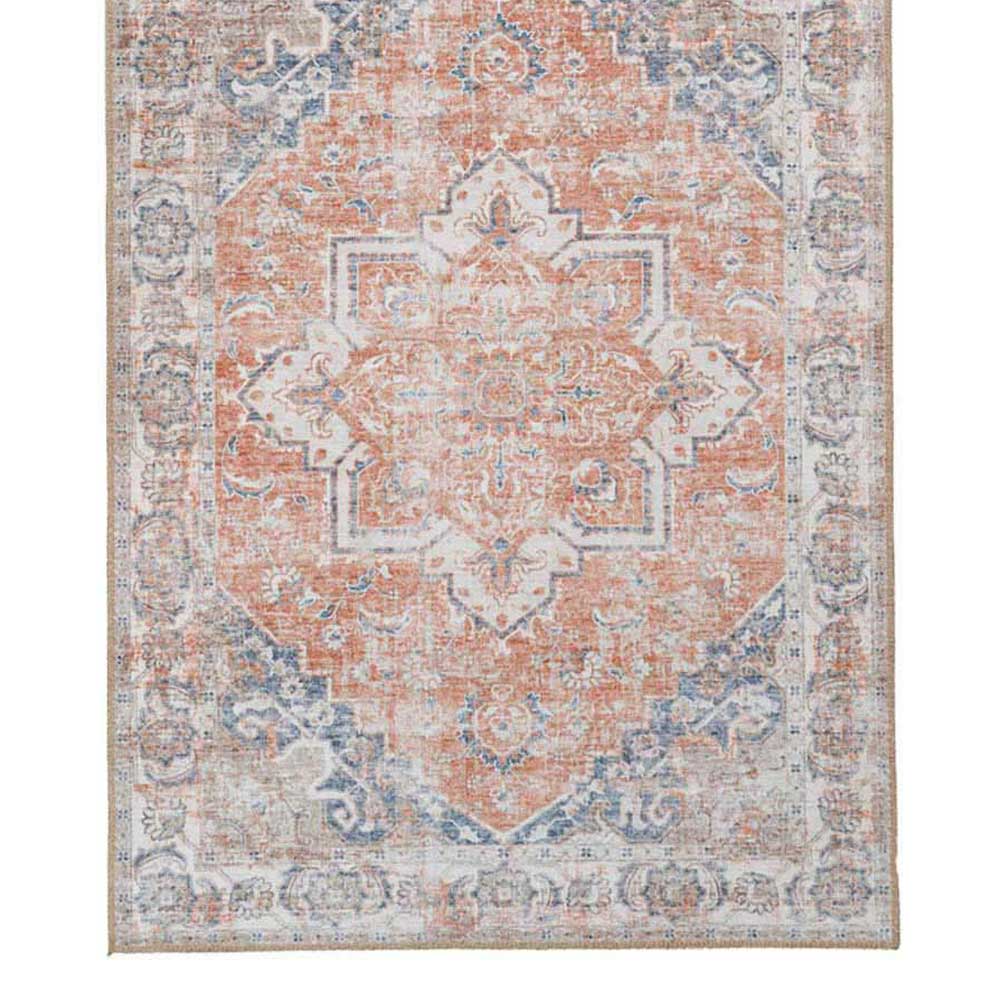 Chenille Läufer mit hellem Orient Muster - Kyoko