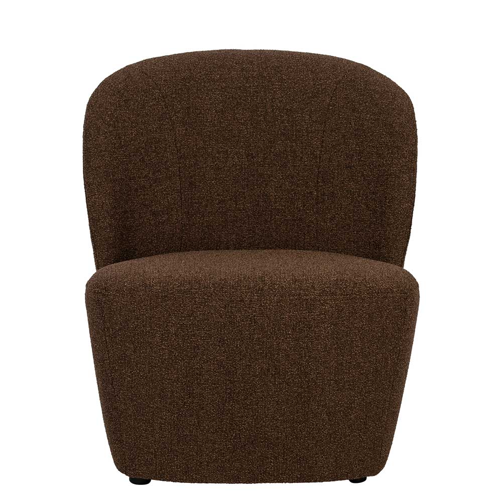 Wohnraum Webstoff Sessel in Braun - Ginnos
