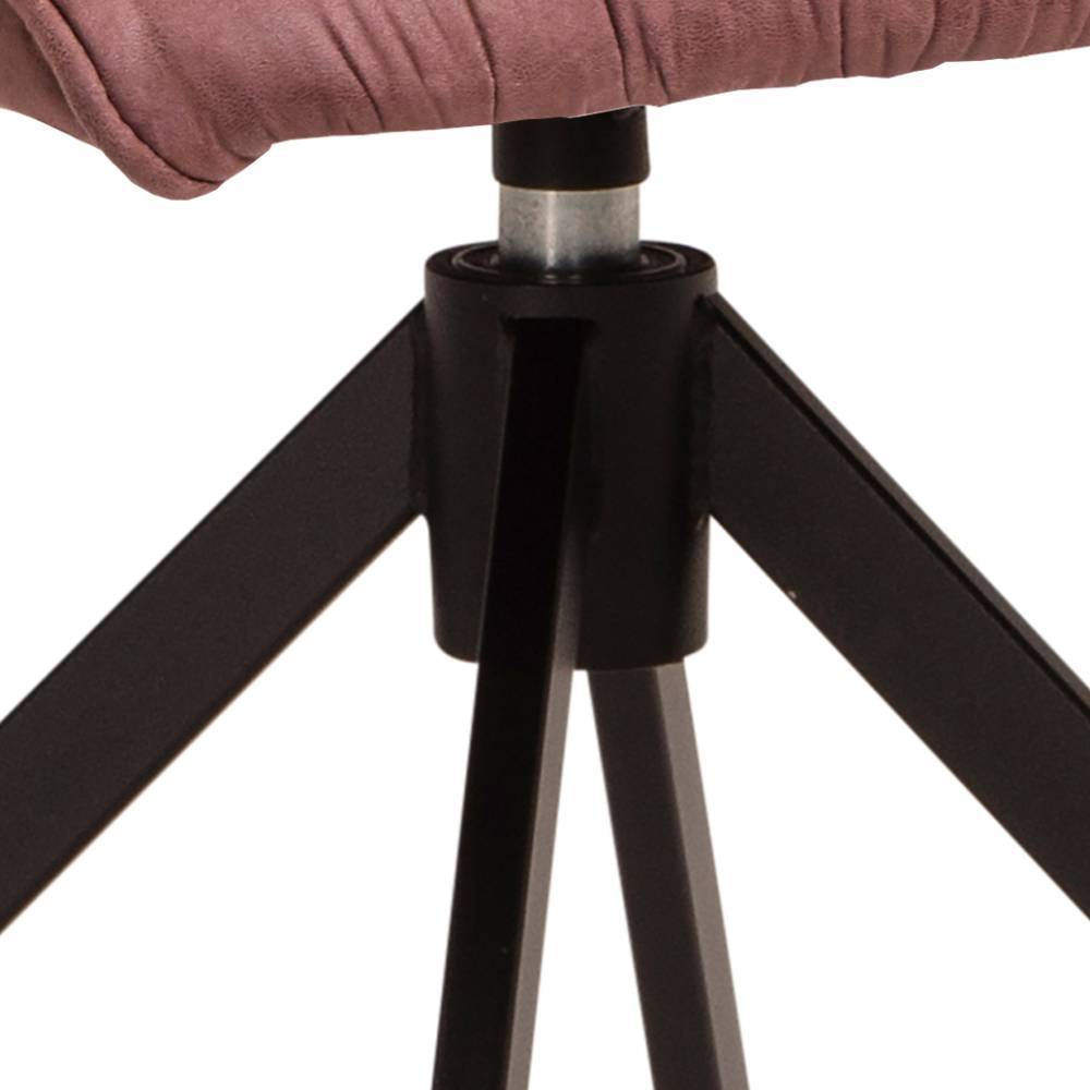 Drehstühle in Rosenholz und Schwarz - Marine (2er Set)