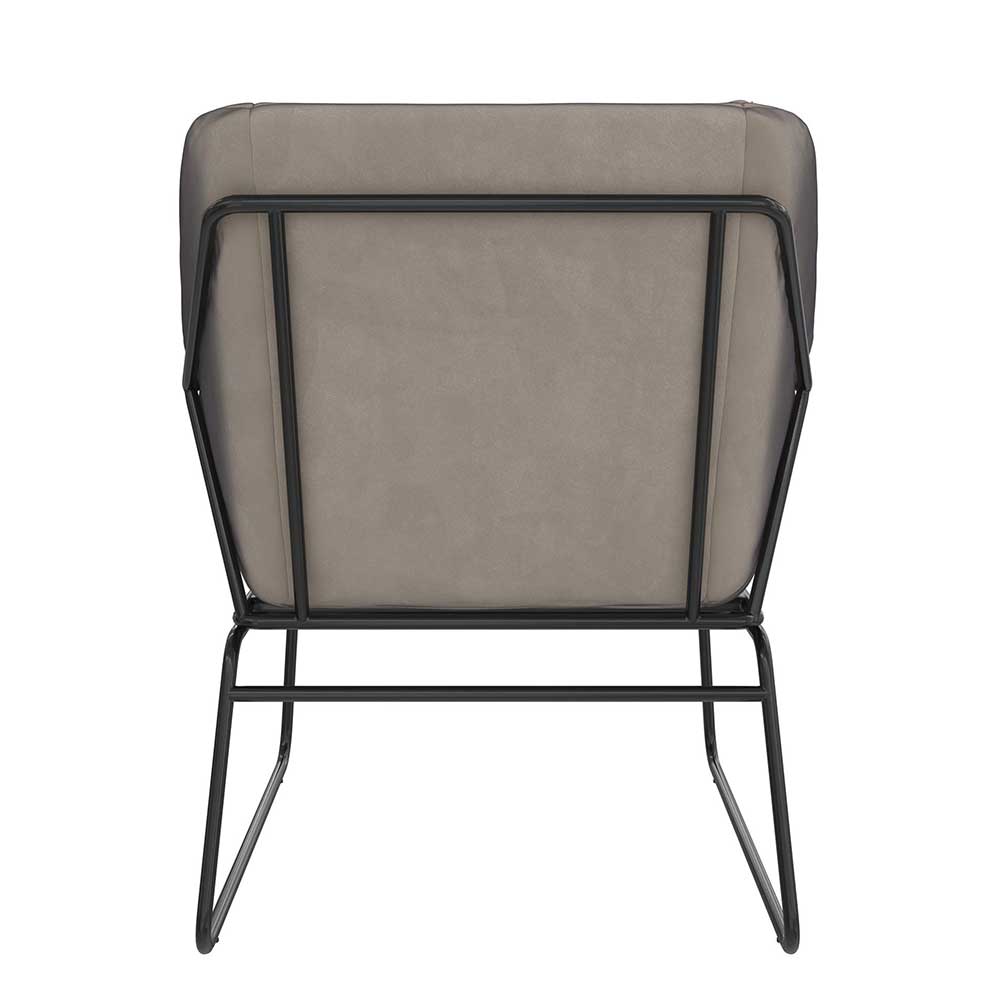 Loft Style Sessel in Grau Samt - Maric