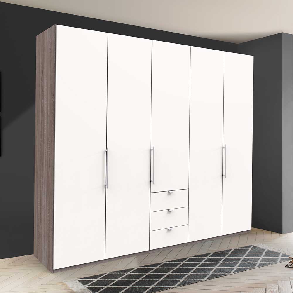 Schlafzimmerkleiderschrank mit drei Schubladen - Tivierto