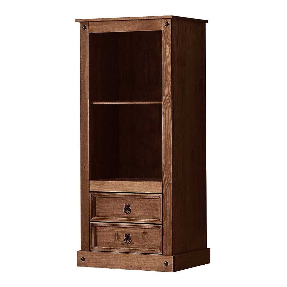 65x140x38 Holz Regal in Dunkelbraun - Larentina