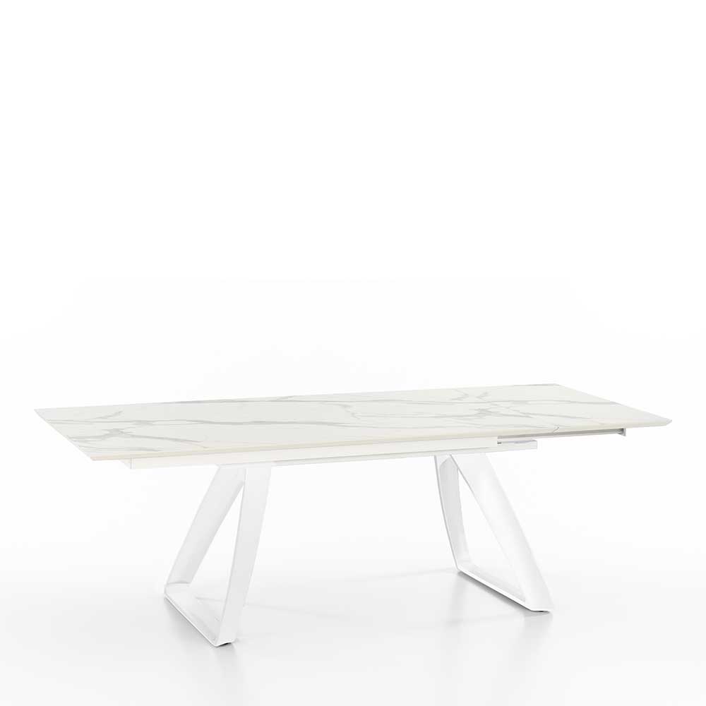 Marmor Design HPL Esstisch mit Stahlgestell - Zyra
