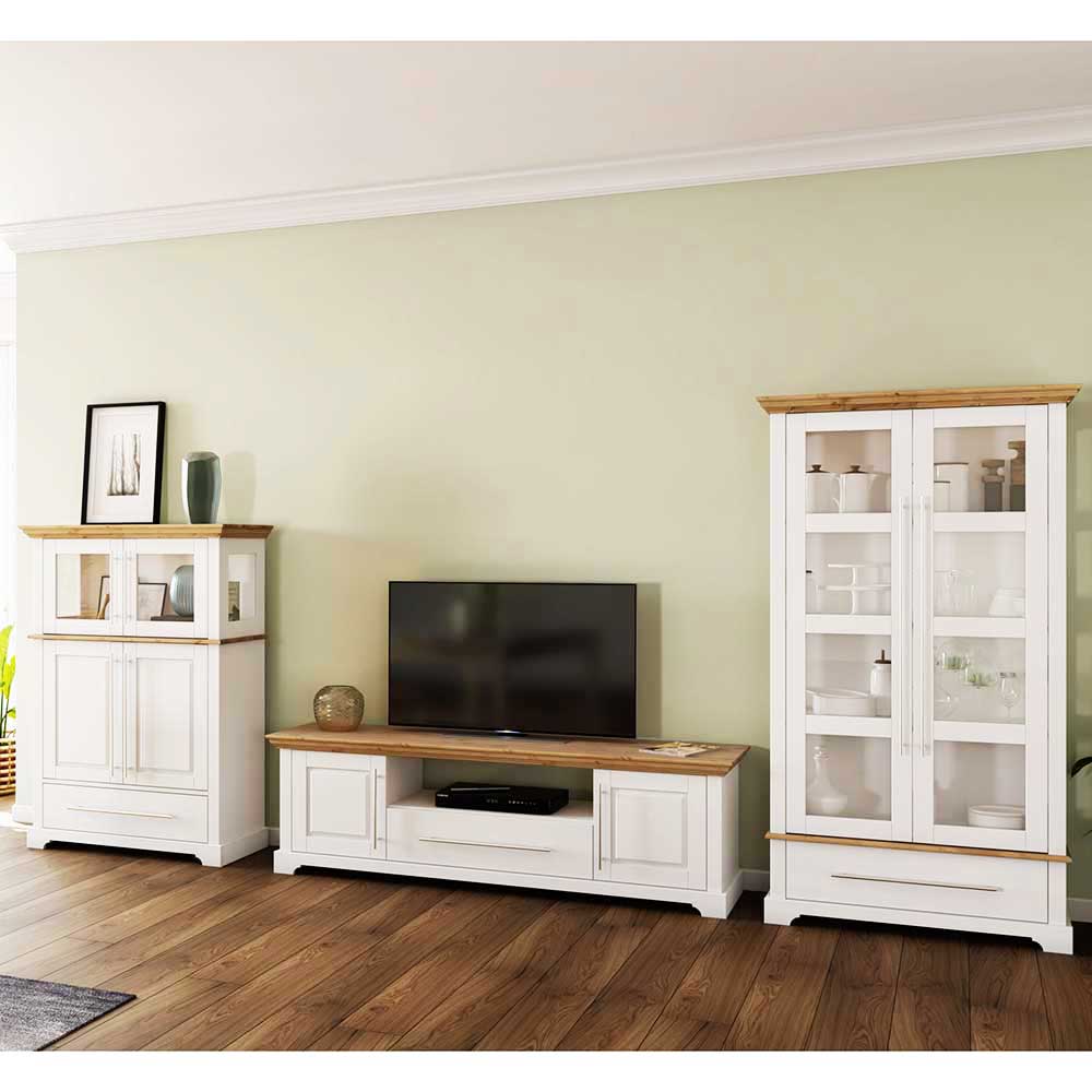 Modern Country Wohnzimmerschrank zweifarbig - Eyzaco